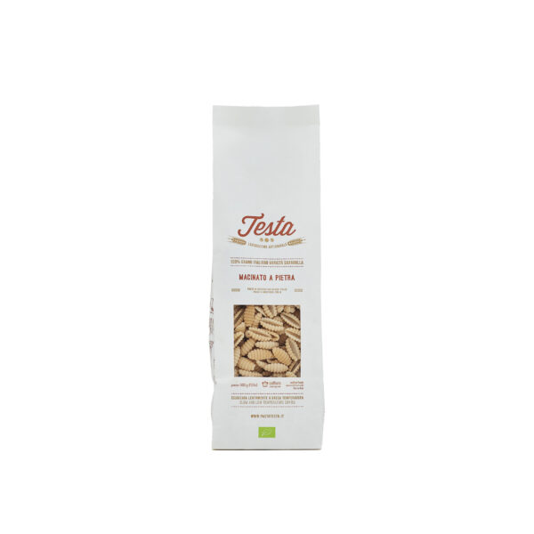 Gnocchetti integrali bio 500g di grano duro varietà Saragolla macinato a pietra